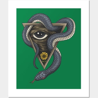 Snake One Eye Illustration Posters and Art